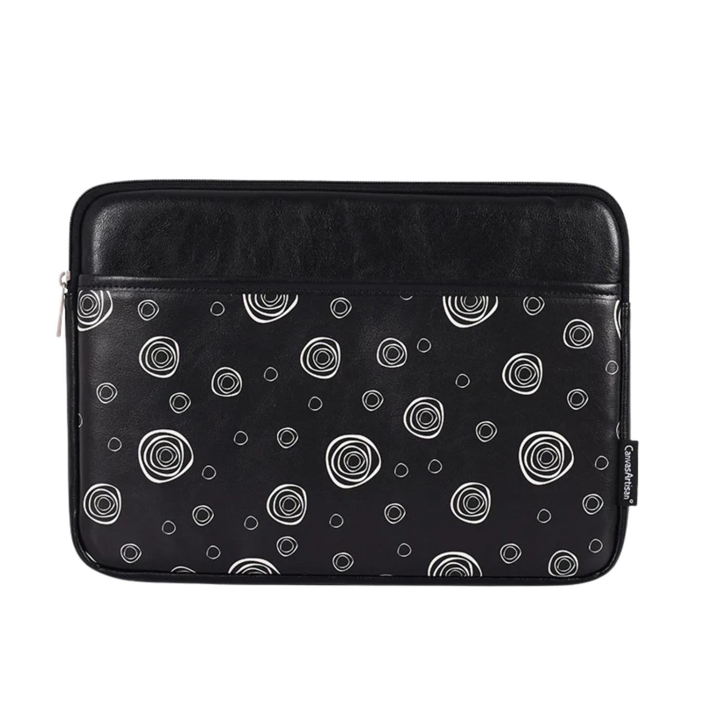 Shockproof PU Laptop Sleeve – Abstract Circle Print for 11–15 Inch Devices