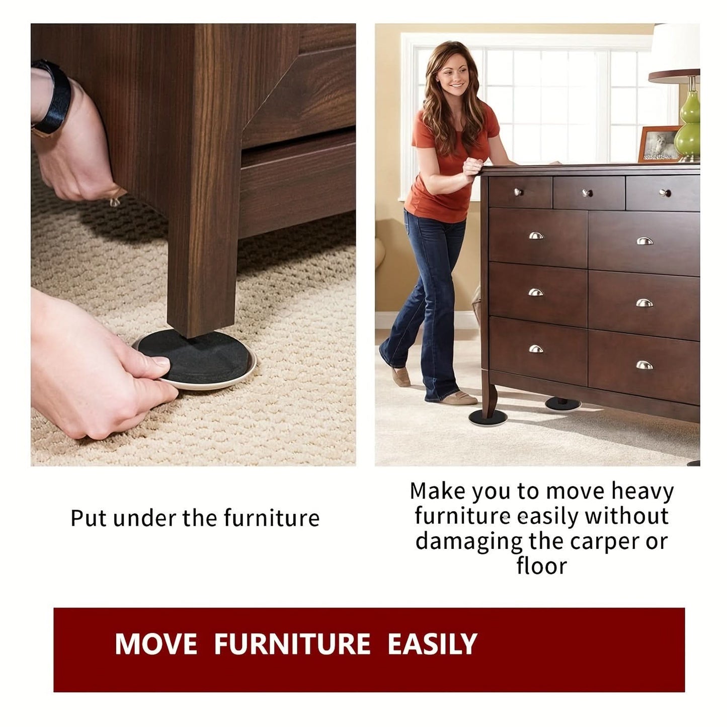 16-Piece Heavy-Duty Furniture Sliders