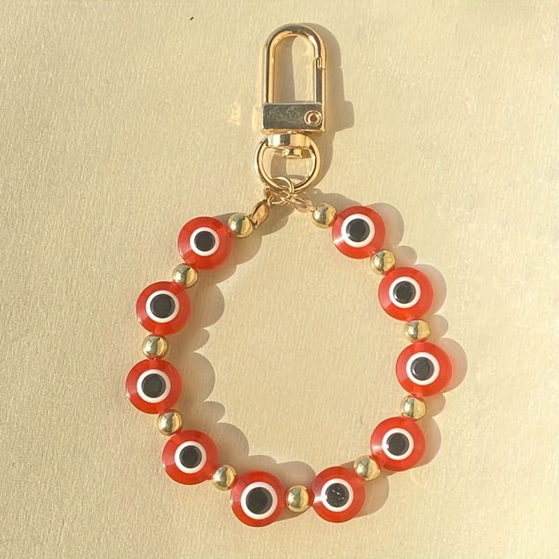 Beaded Evil Eye Phone Lanyard Wristlet Charm