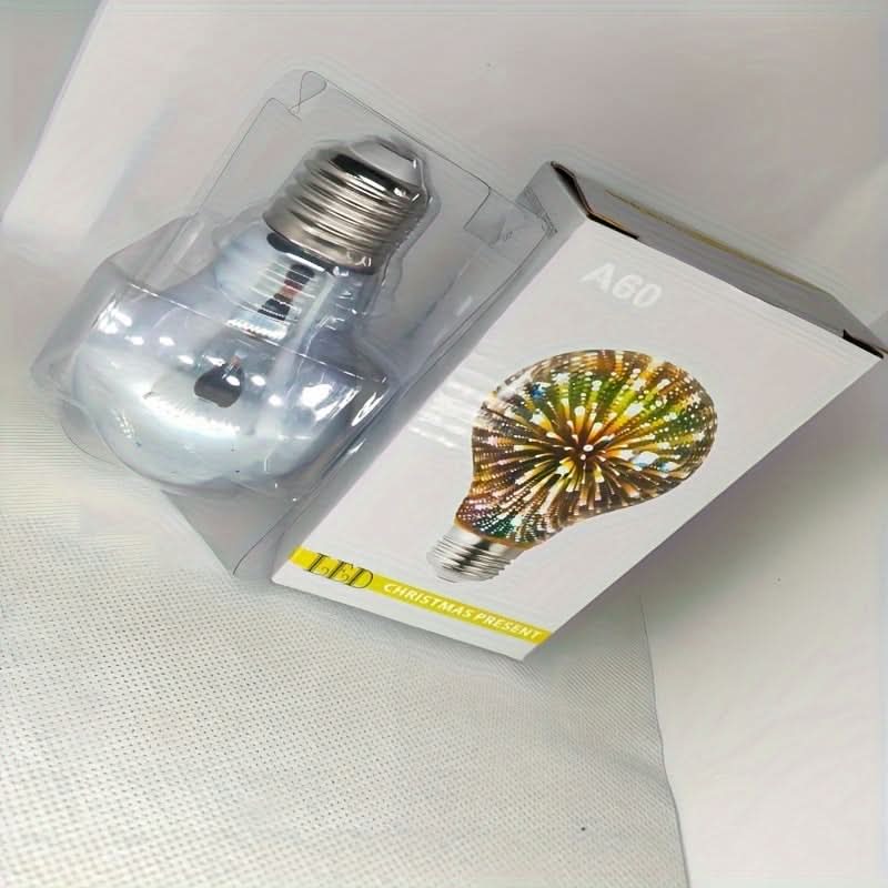 RGB Colorful Glass Fireworks Light Bulb