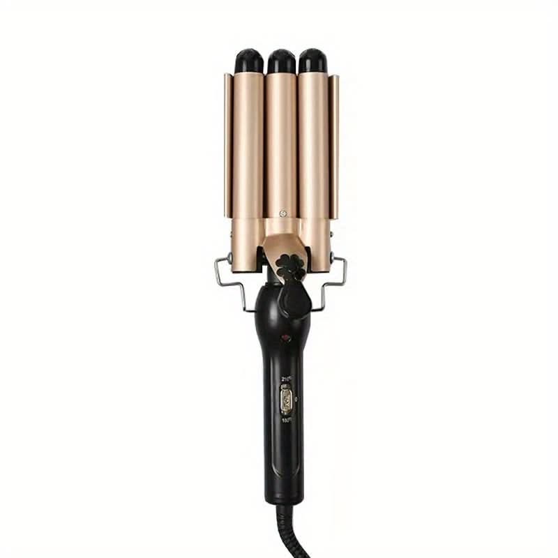 Water Ripple Hair Curler – Ceramic 3-Barrel Iron
