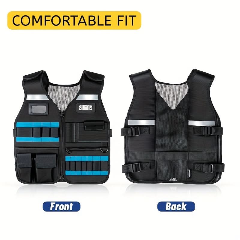 Adjustable Tool Vest with Multi-Pockets