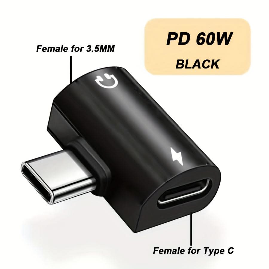 60W Type-C to 3.5mm Adapter for Audio