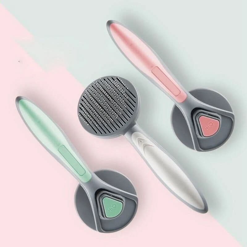 Professional Slicker Pet Hair Remover Brush - Self-Cleaning Tool for Dogs & Cats