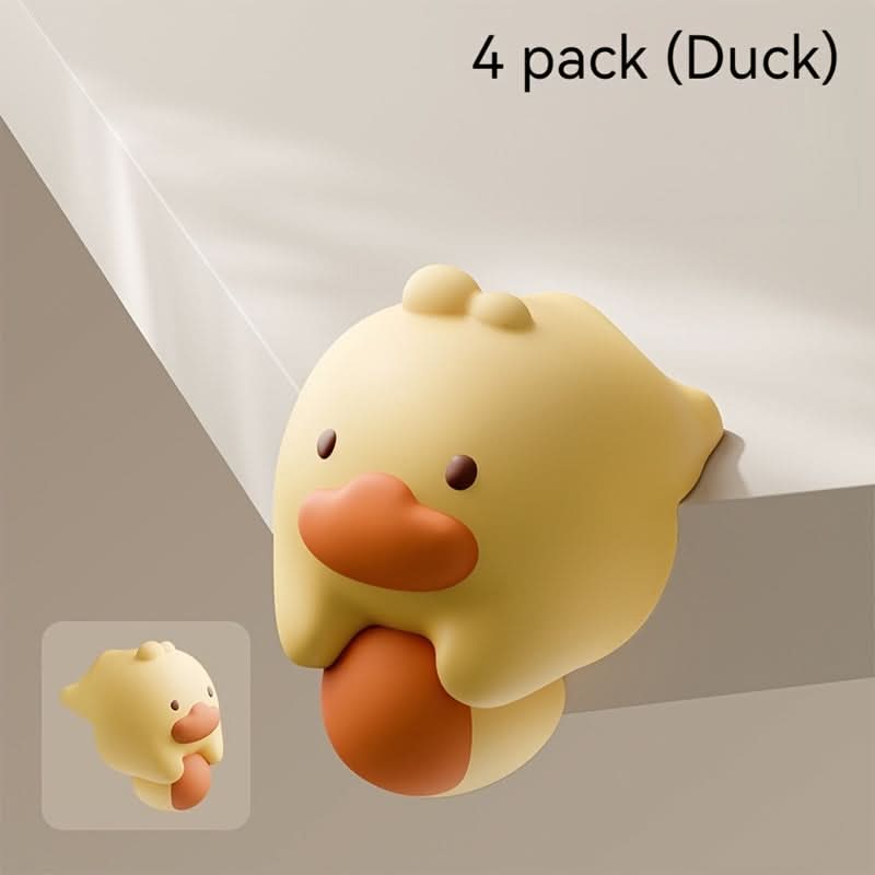 4-Pack Cartoon Corner Protectors - PVC Soft Bumper Safety Guards for Table Edges