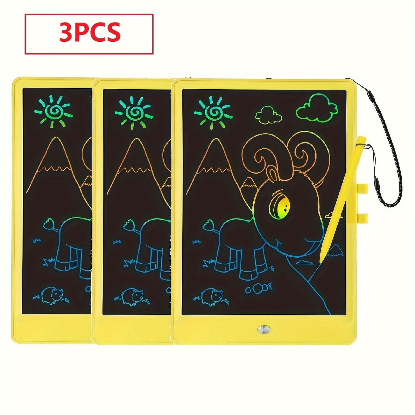3-Pack 10-Inch LCD Writing Board for Kids – Erasable, Reusable