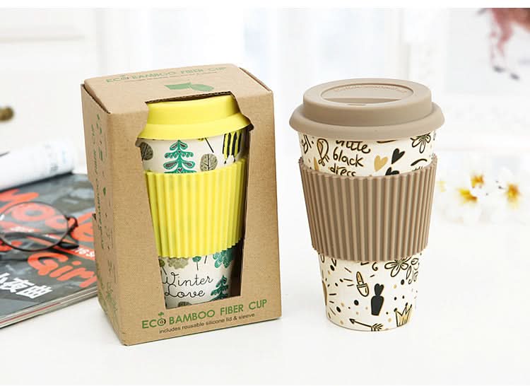 Bamboo Fiber Coffee Mug – Eco-Friendly Plant-Based Cup (400ml)