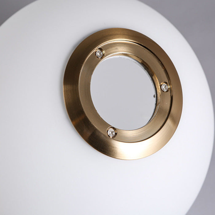 Modern Glass Globe Wall Lamp – European Style Iron Light for Bedroom & Aisle Decor