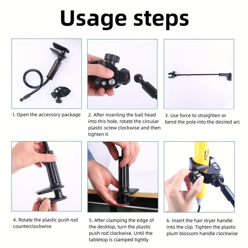Adjustable Aluminum Hair Dryer Stand for Pets