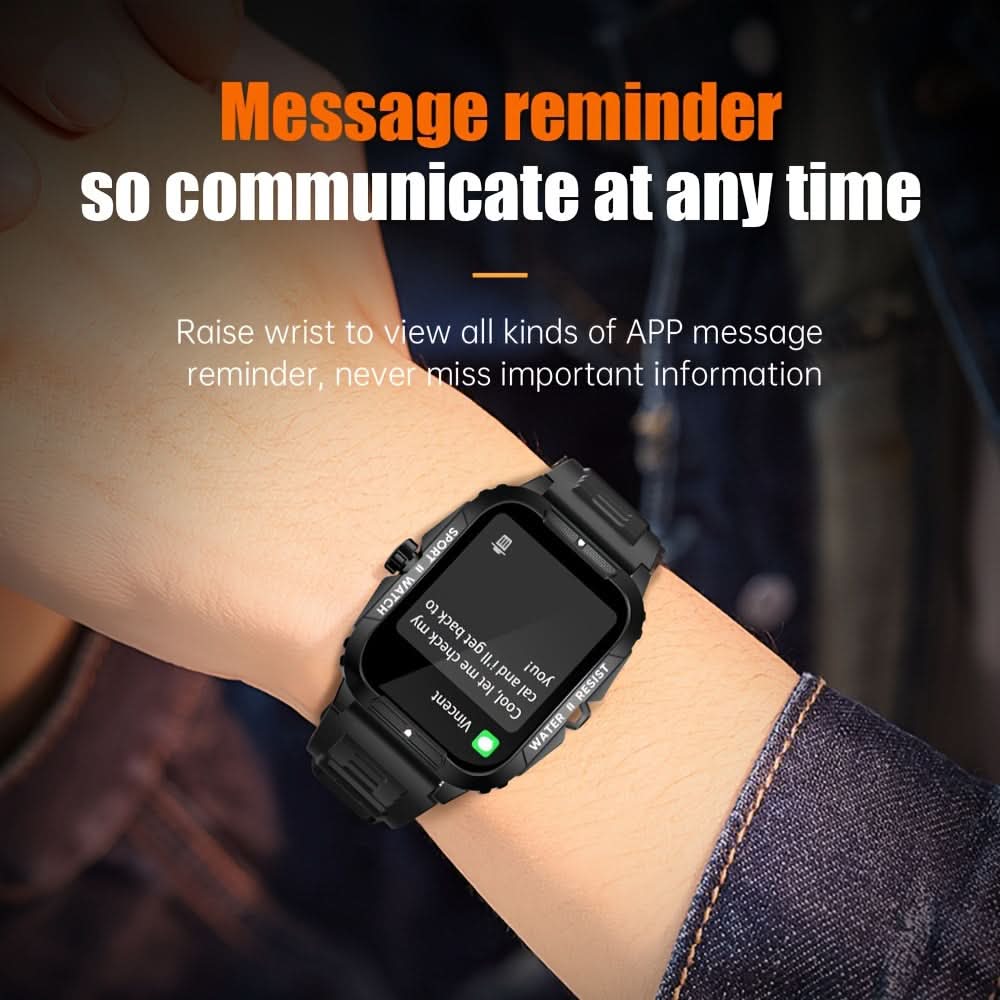 Large 1.96" HD Screen Smartwatch for Men
