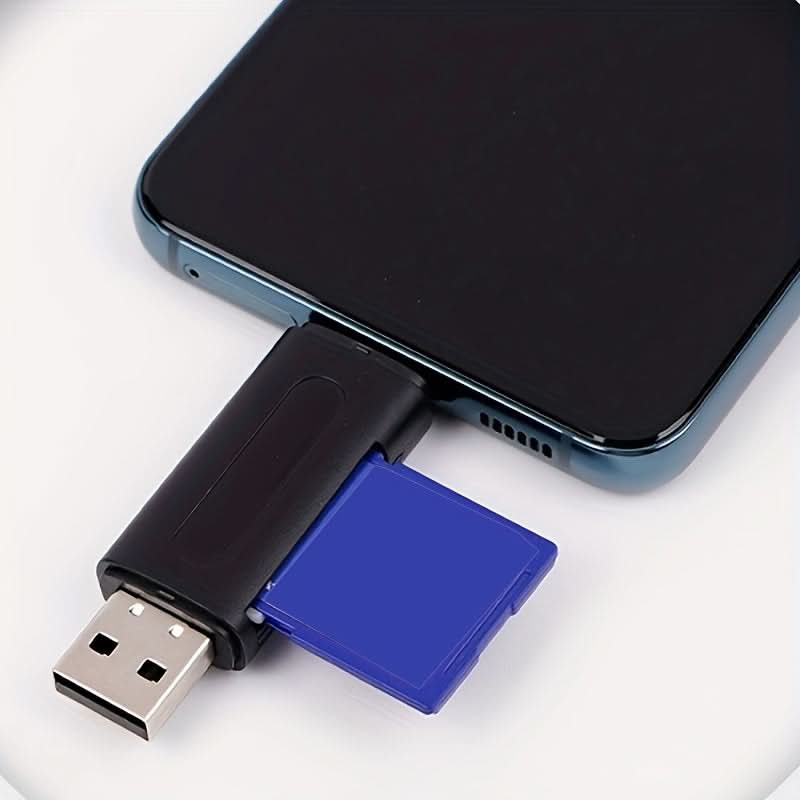 4-in-1 Dual Slot Card Reader - Type C/USB