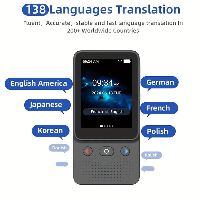 138-Language Real-Time Voice Translator with Offline Translation