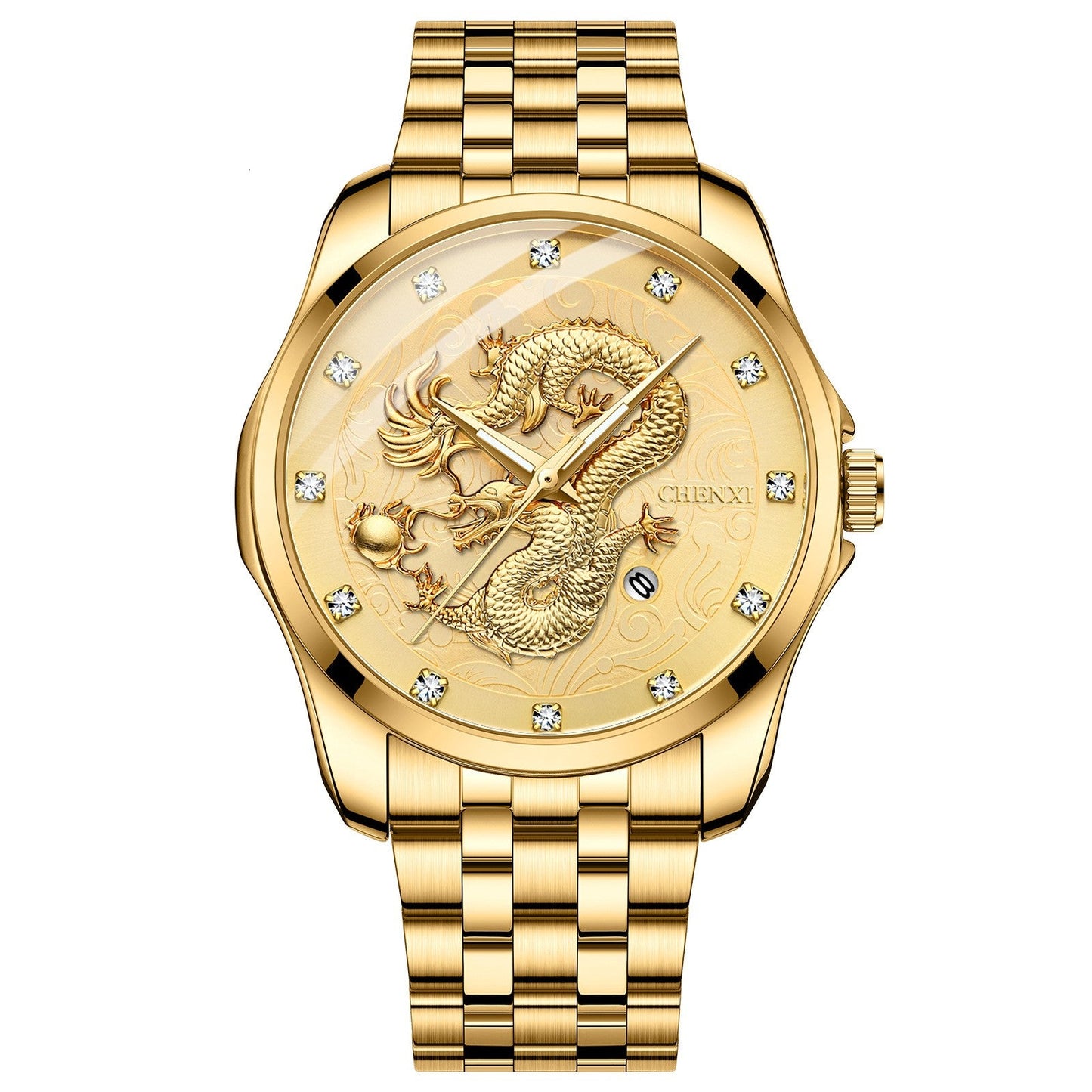Chenxi Quartz Dragon Watch Steel watch For Men 8220