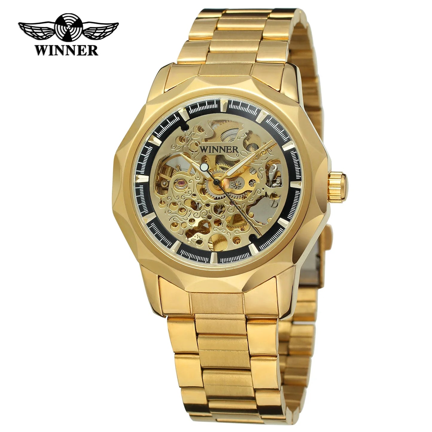 T-Winner Luxury Skeleton Automatic Watch for Men – Mechanical Timepiece