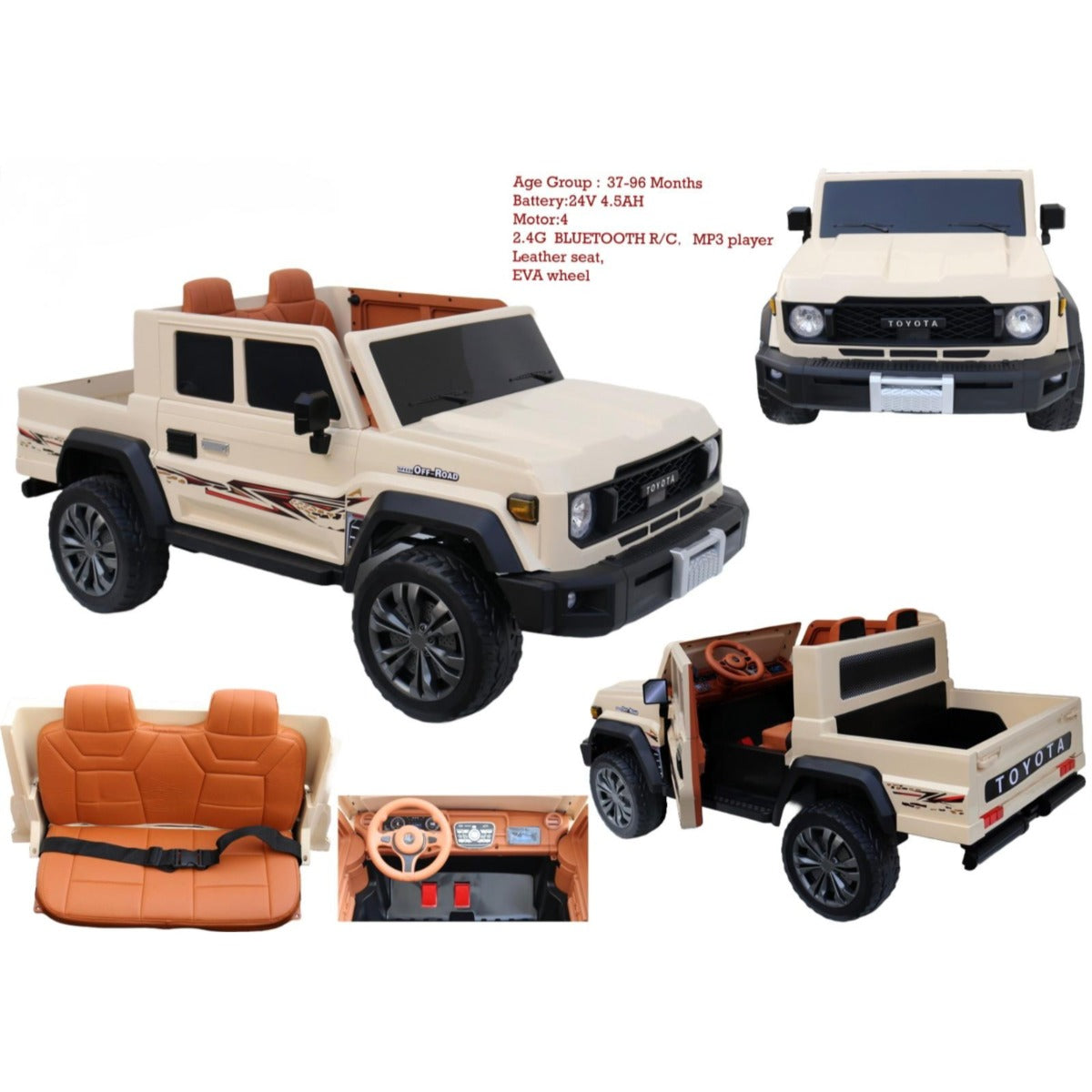 Toyota Land Cruiser Pick Up Battery Operated Ride On With Remote Control