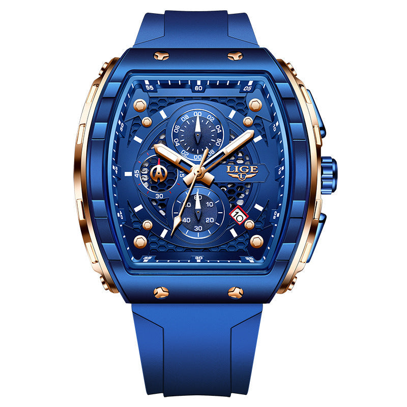 Lige Sports Multifunctional Luminous Waterproof Quartz watch for Men