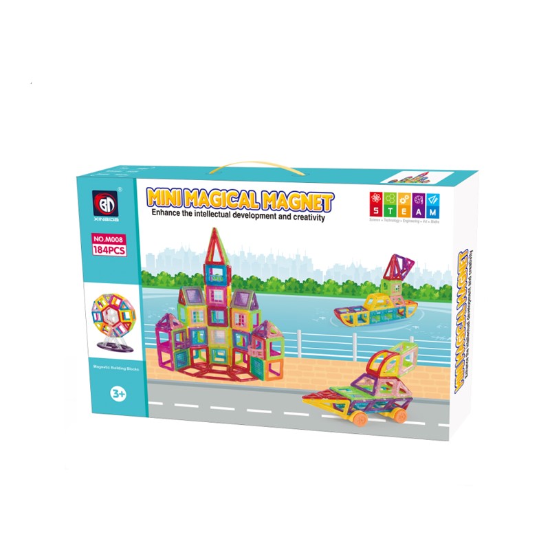 Magnetic Mini Tiles Building Blocks Set 184pcs
