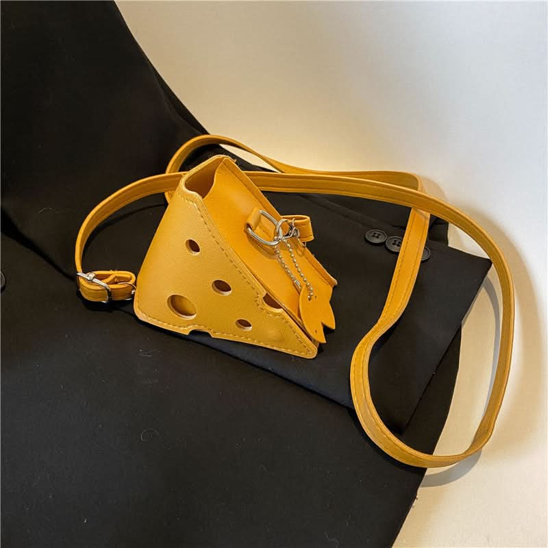 Niche Design Mini Cheese Triangle Crossbody Bag - Cute & Stylish