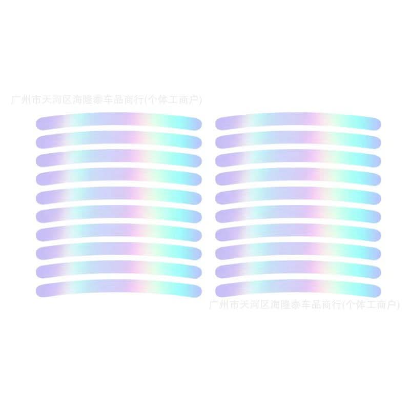 Reflective Colorful Laser Wheel Stickers – 20pcs