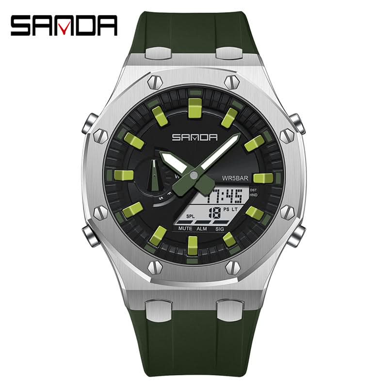 Men's Waterproof Sports Watch – Octagonal Design