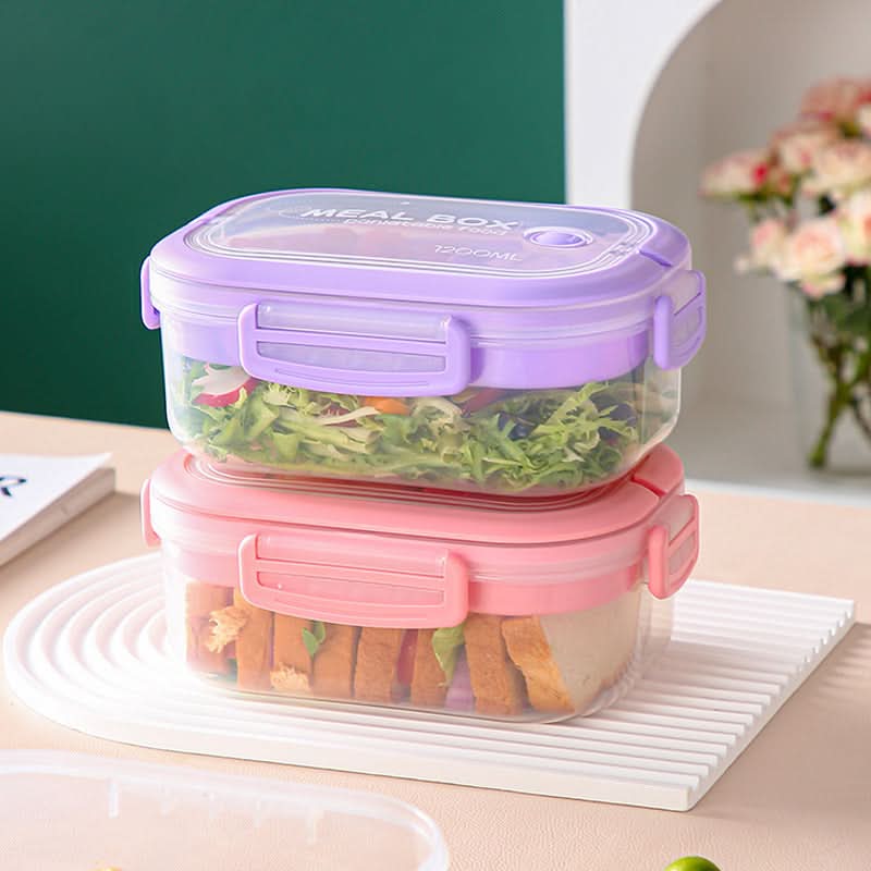 1200ml Double-Layer Bento Leakproof Food Lunch Box – Microwave-Safe