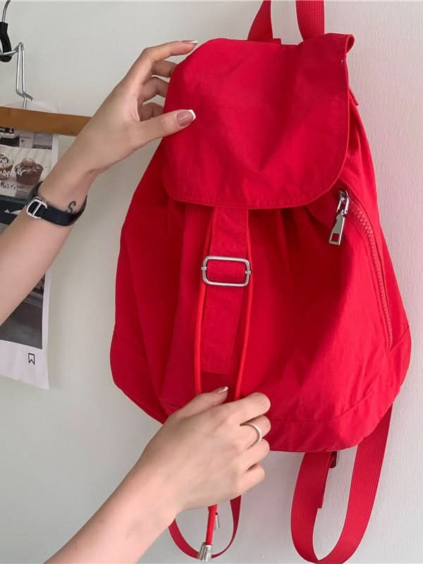 Unisex Large-Capacity Canvas Backpack – Drawstring Bag for Daily Use