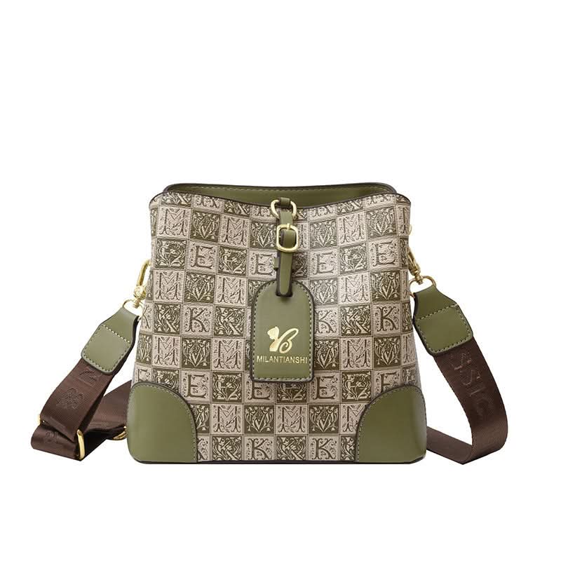 Retro Printed Ladies Bucket Shoulder Bag