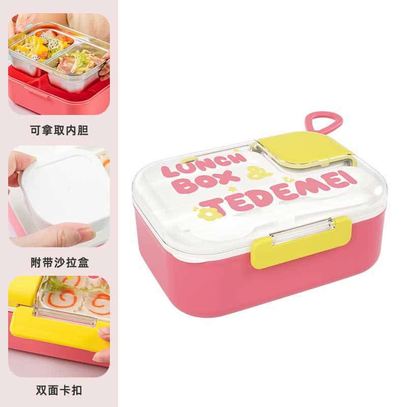 304 Stainless Steel Bento Lunch Box – Leak-Proof Food Container for Office & School
