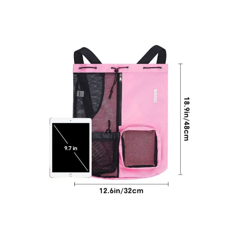 Mesh Drawstring Swim Backpack – Wet/Dry Gym Bag