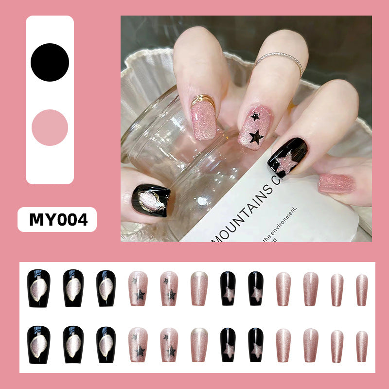 Luxury Press-On False Nails – Starry Sky Reusable Nail Set