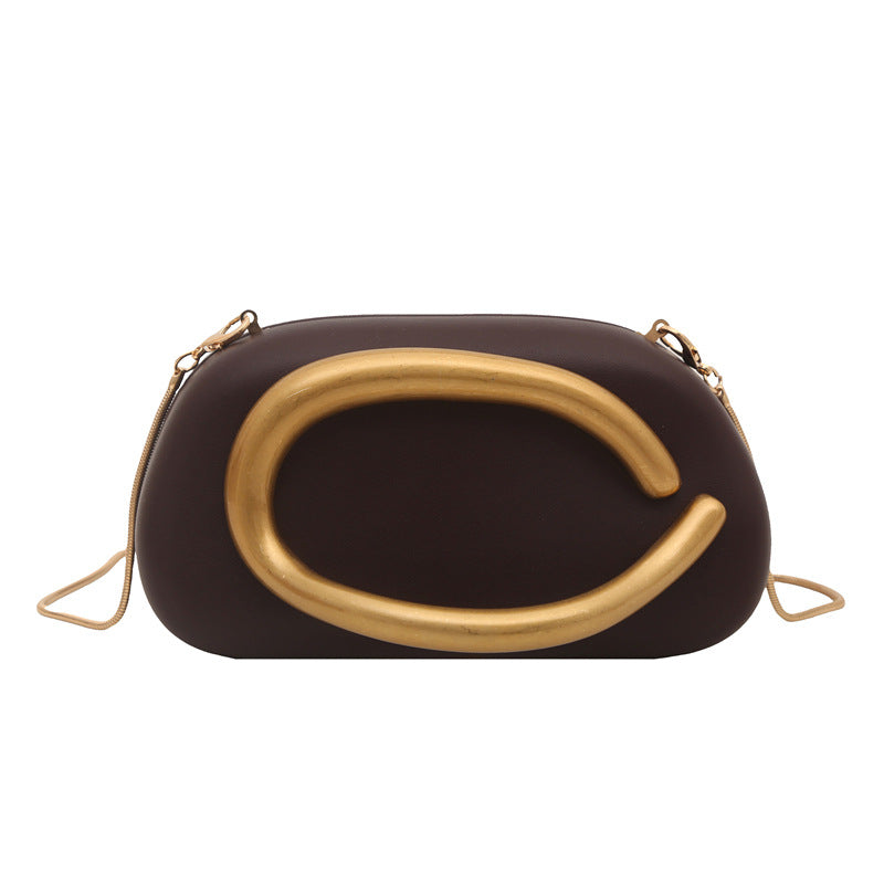 Mini Box Shoulder Bag – Retro Chain Design with Metal Handle