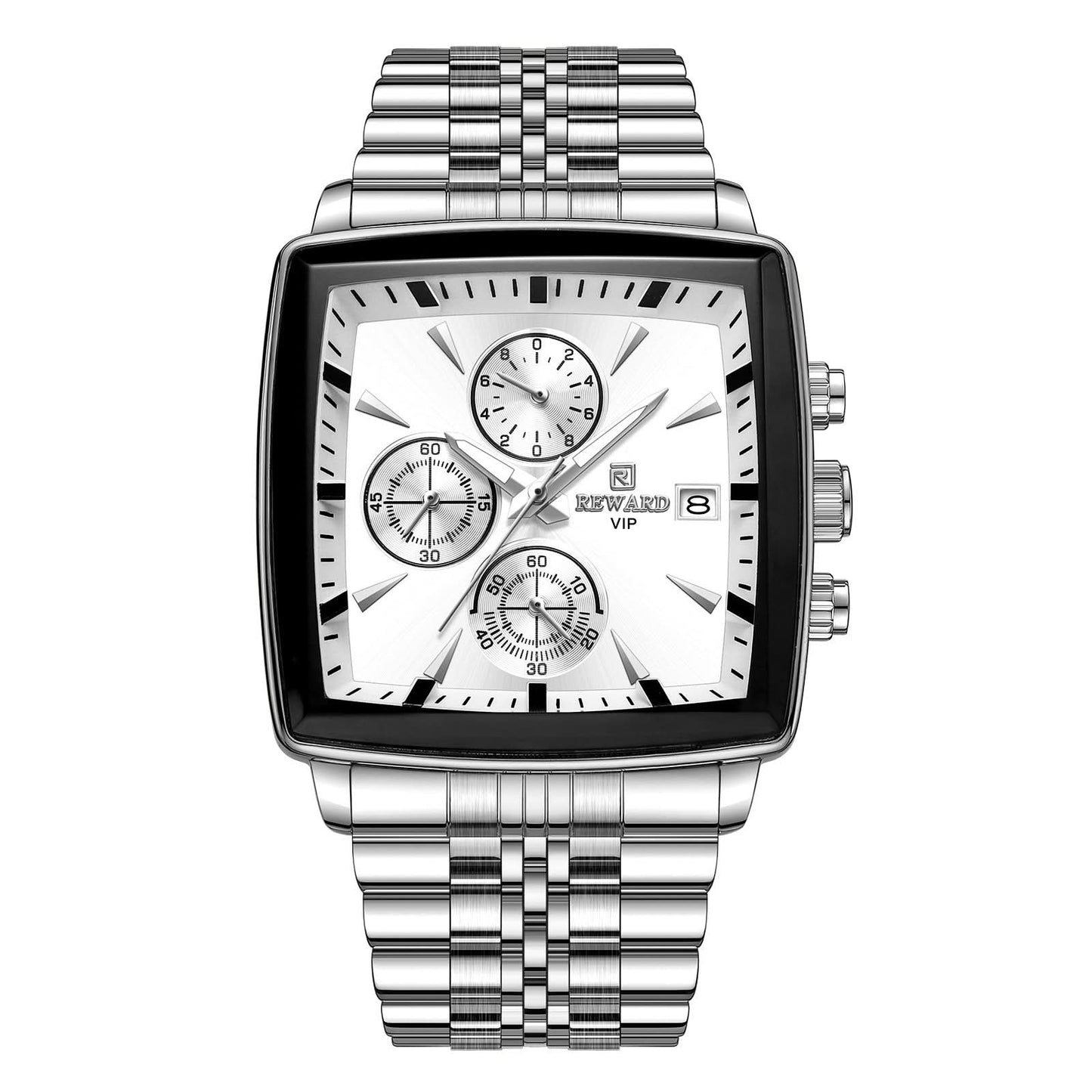 Men’s Square Chronograph Quartz Watch – Business Timepiece with Luminous Dial