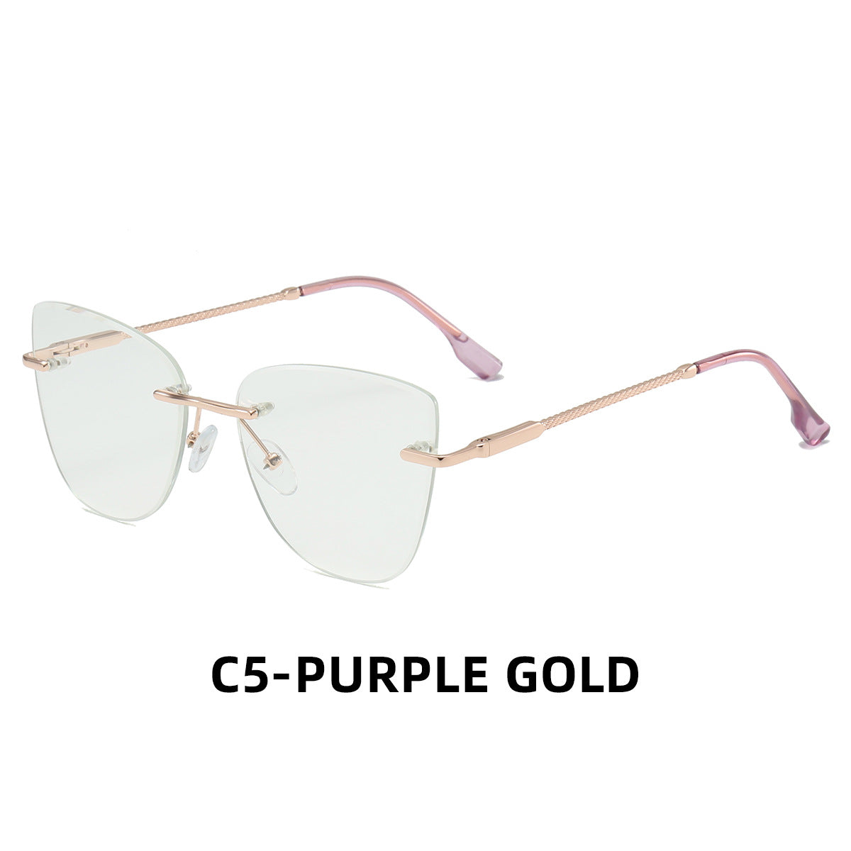 Rimless Women’s Myopia Glasses Frame – European & American Style | Prescription-Ready