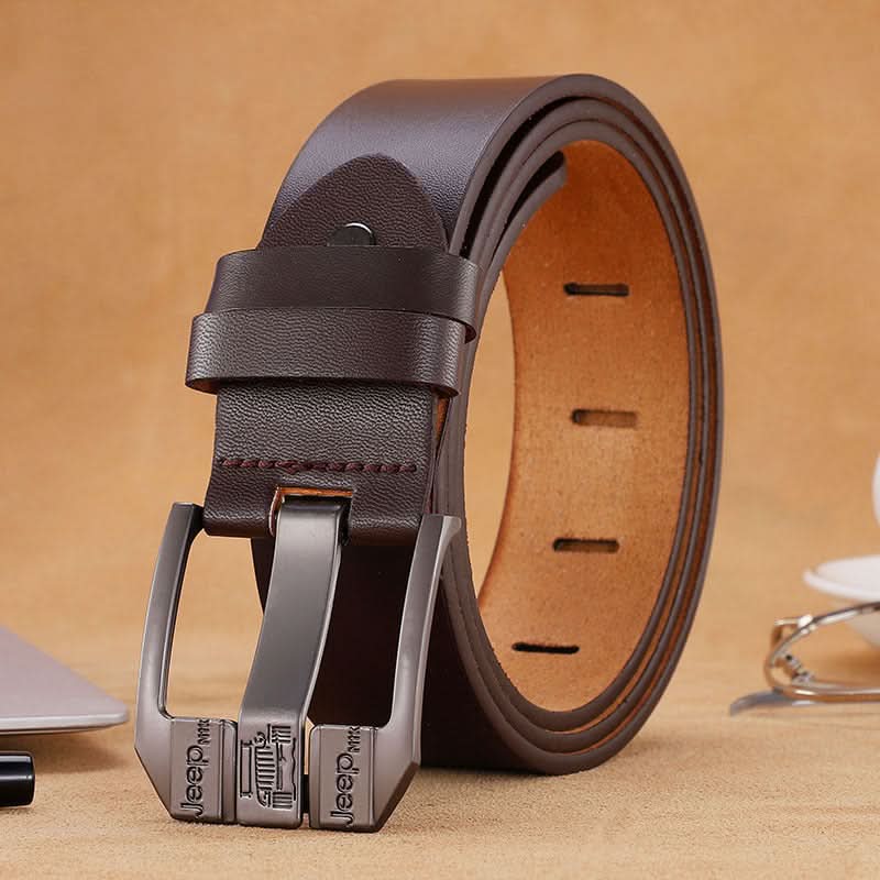 Men’s Vintage Retro Leather Belt – Pin Buckle