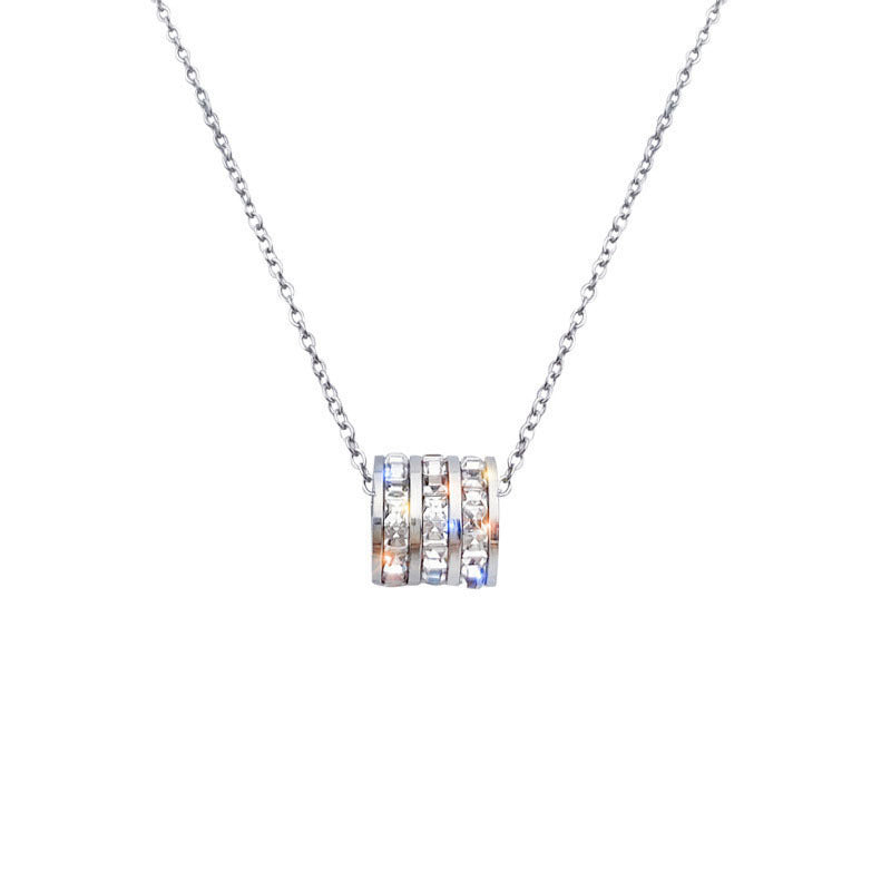 Luxury Diamond Necklace – Non-Fading Titanium Steel Clavicle Chain for Women