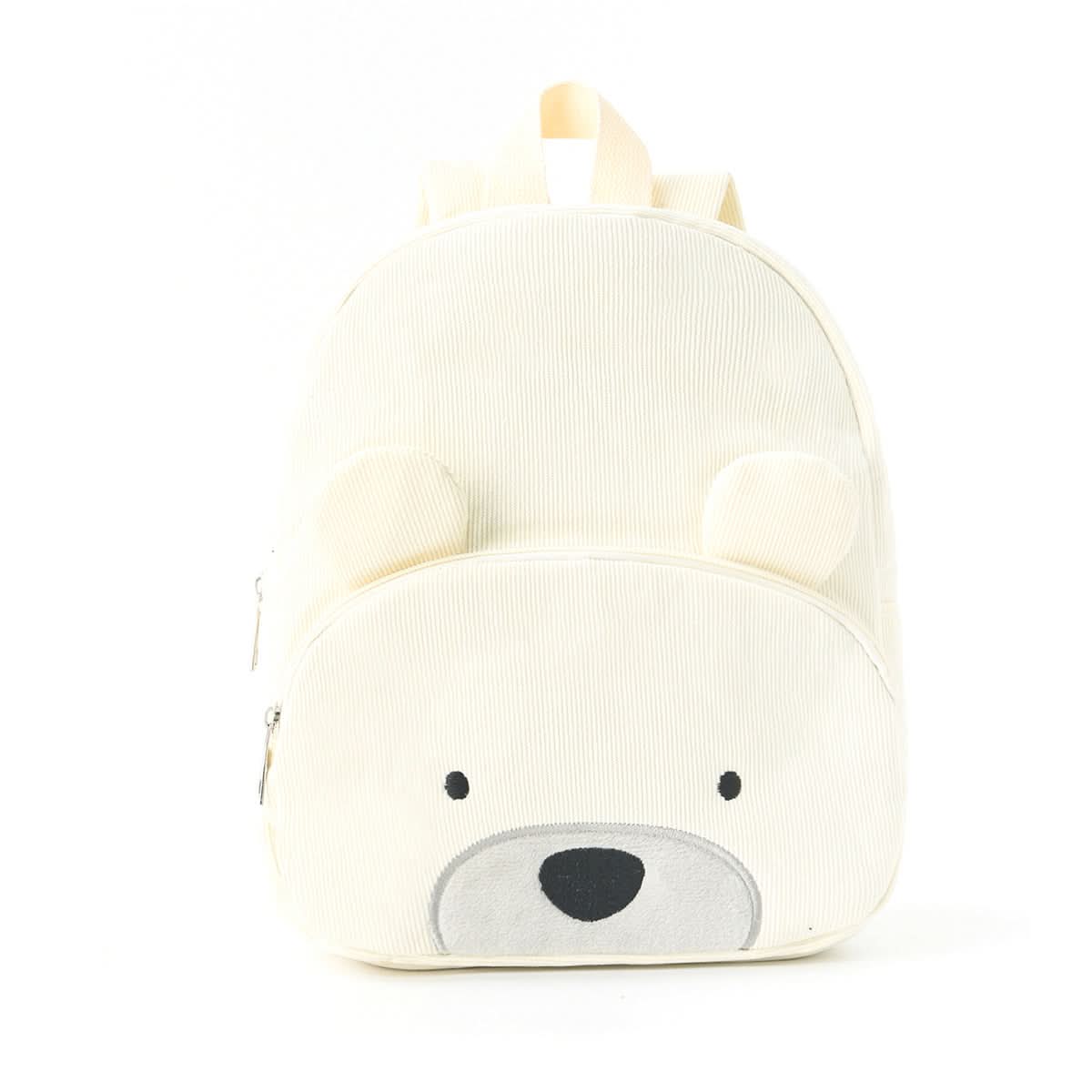 Cute Animal Corduroy Backpack – Plush Cartoon School Bag for Kids