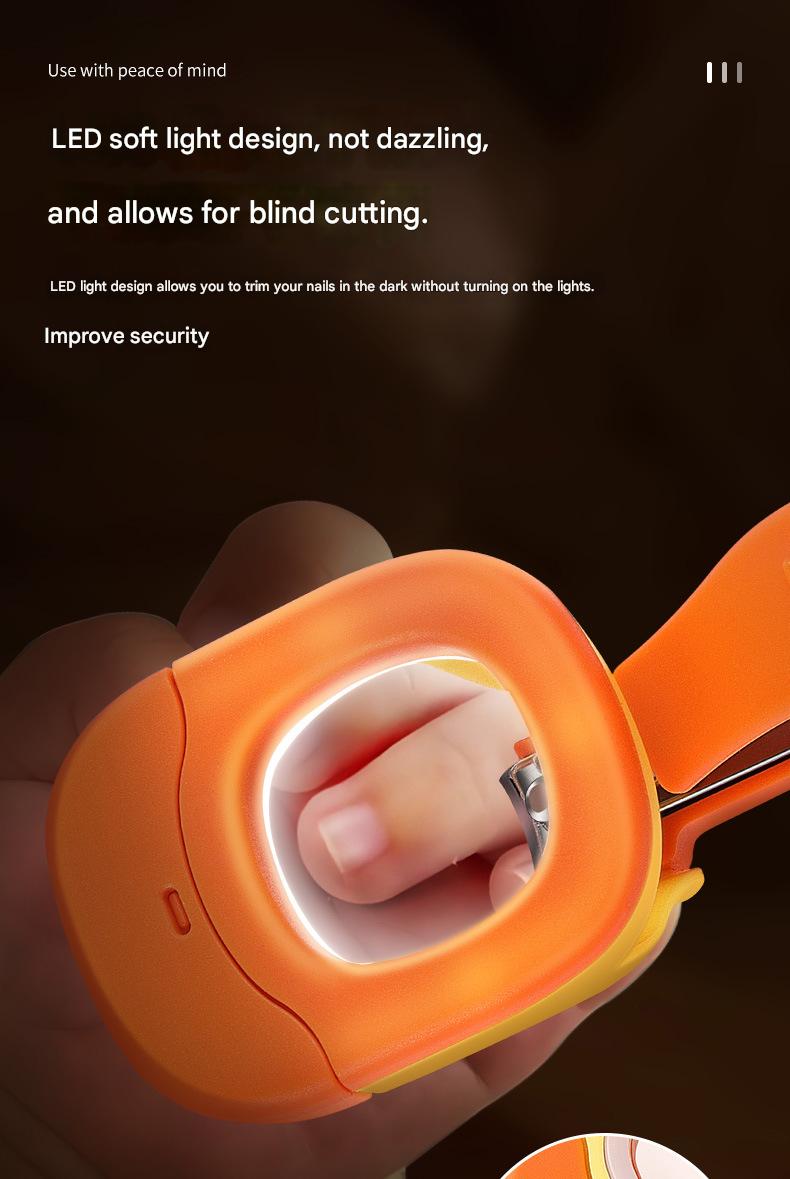 Baby Nail Clipper Set with LED Light & Magnifier – Safe Newborn Nail Scissors & Safety Clippers Kit