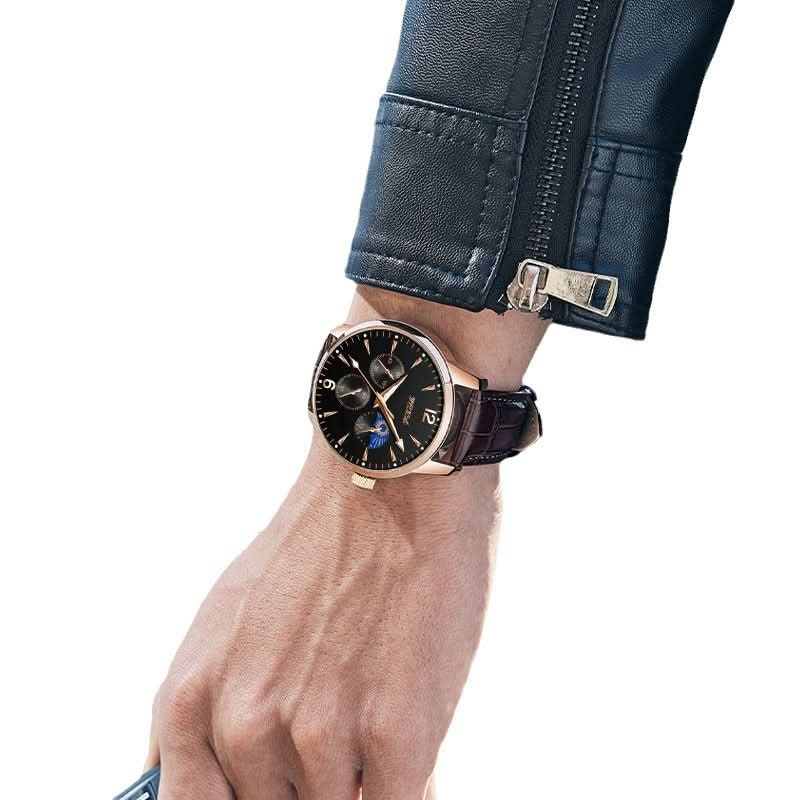 Men’s Business Quartz Watch - Brown Strap