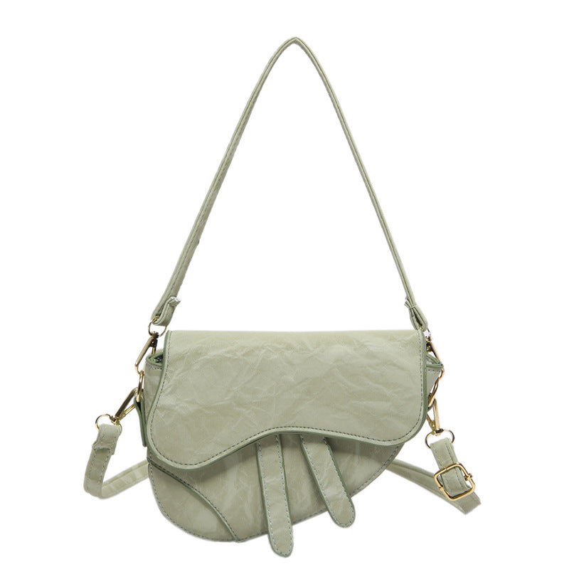 Retro PU Saddle Shoulder Bag for Women – 2024 Casual Fashion Small Square Handbag