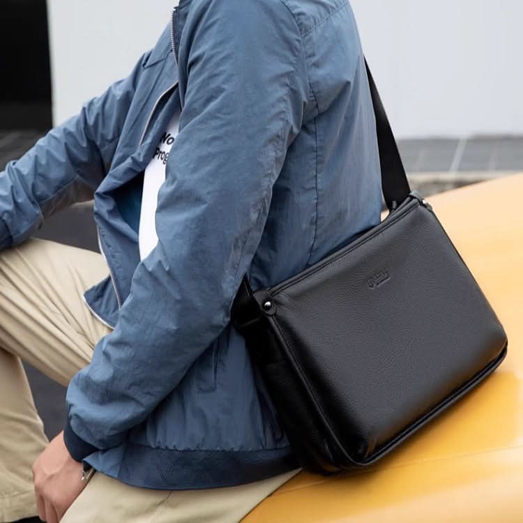 Men’s PU Leather Crossbody Bag – Retro Business Shoulder Messenger
