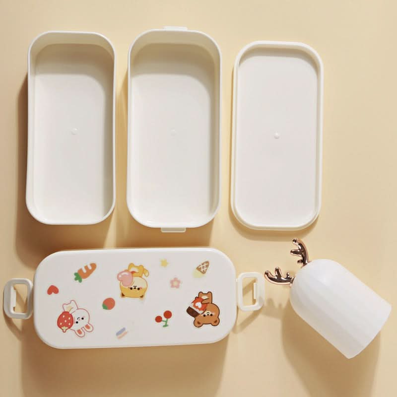 Double-Layer Bento Lunch Box – Food Container for Students & Adults