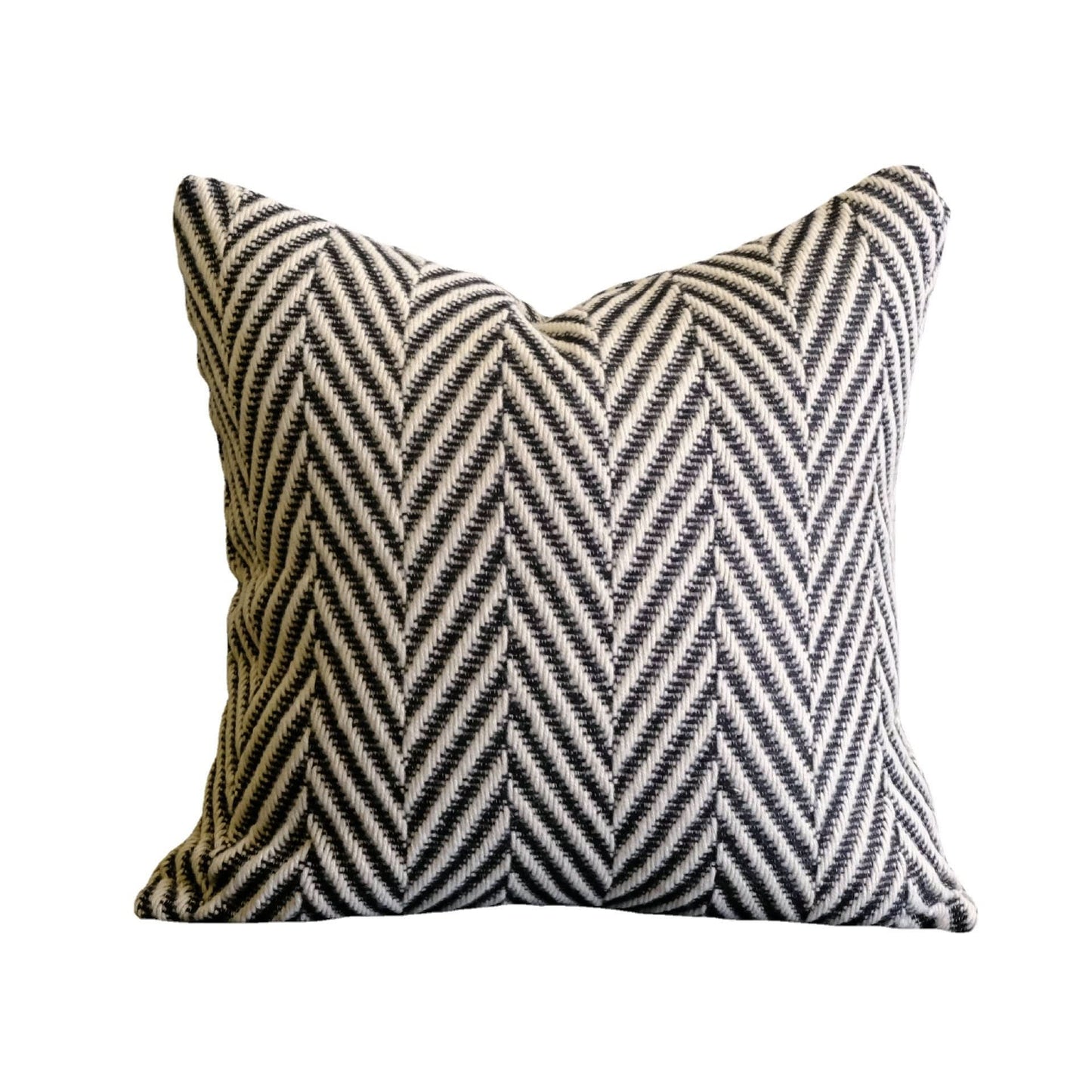 Modern Herringbone Woolen Cushion Cover - Stylish Living Room Pillowcase