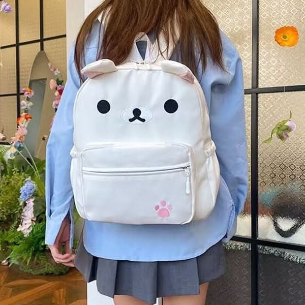 Cute Bear Backpack for Girls – Trendy Cartoon School Bag for Kids