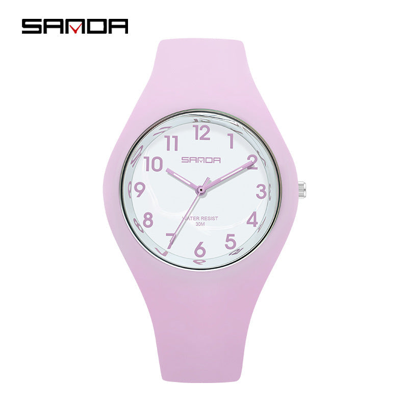 Sanda Jelly Series Quartz Watch – Waterproof Shockproof Sports Watch for Students