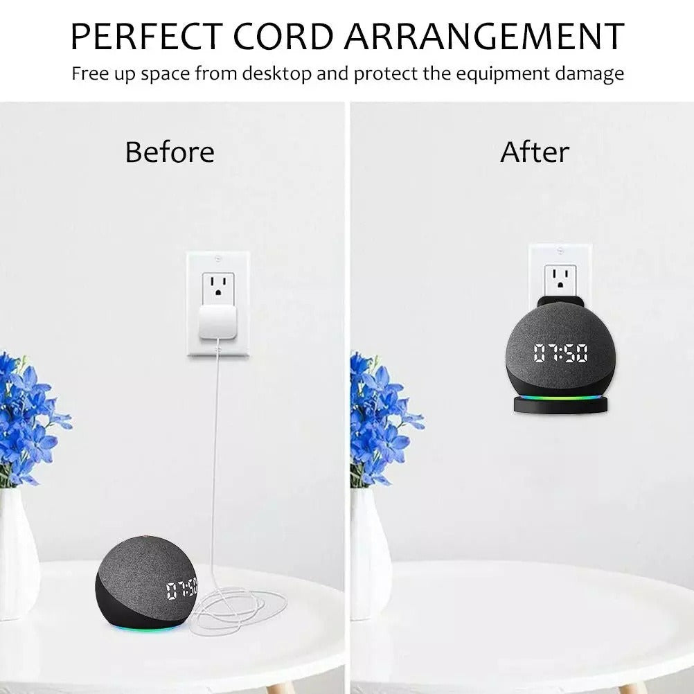 Wall Mount Stand for Echo Dot 4 & 5 – Smart Speaker Bracket Holder (Speaker Not Included)