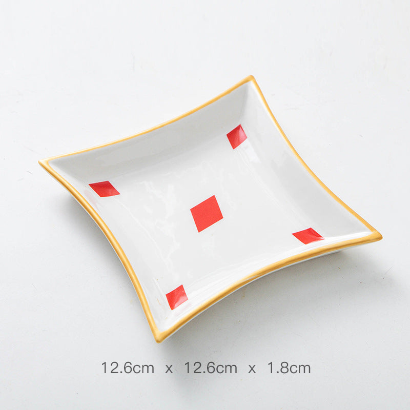 White Ceramic Jewelry & Snack Plate – Versatile Porcelain Dish for Home Storage
