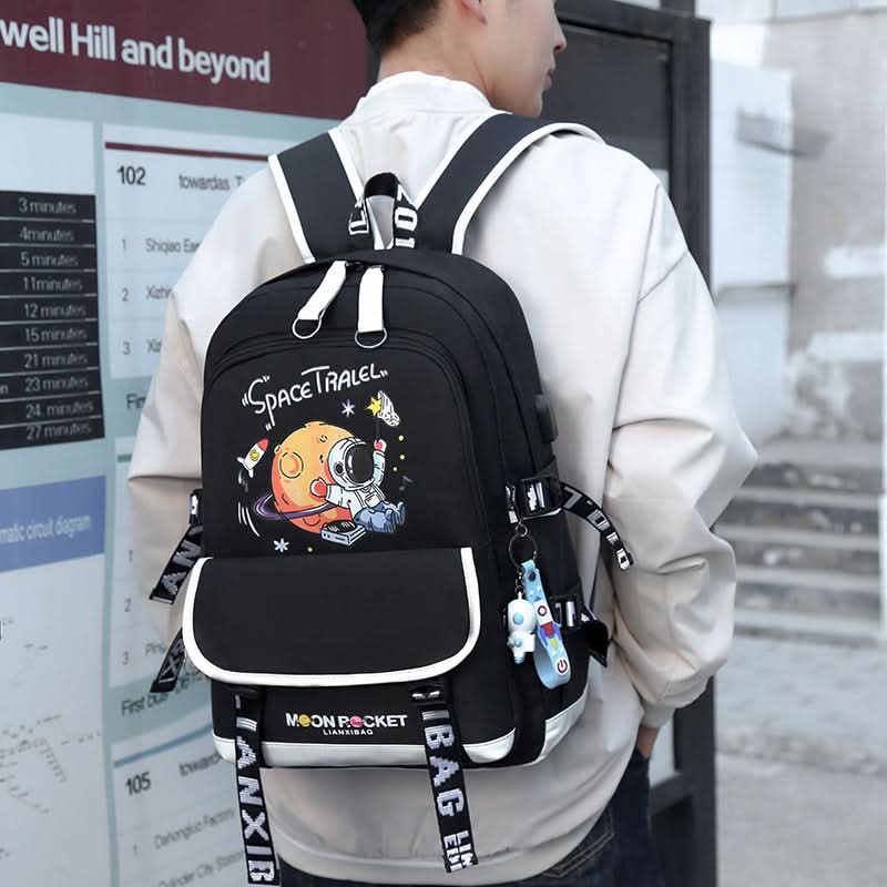 Astronaut Backpack – Large-Capacity Waterproof School Bag for Kids