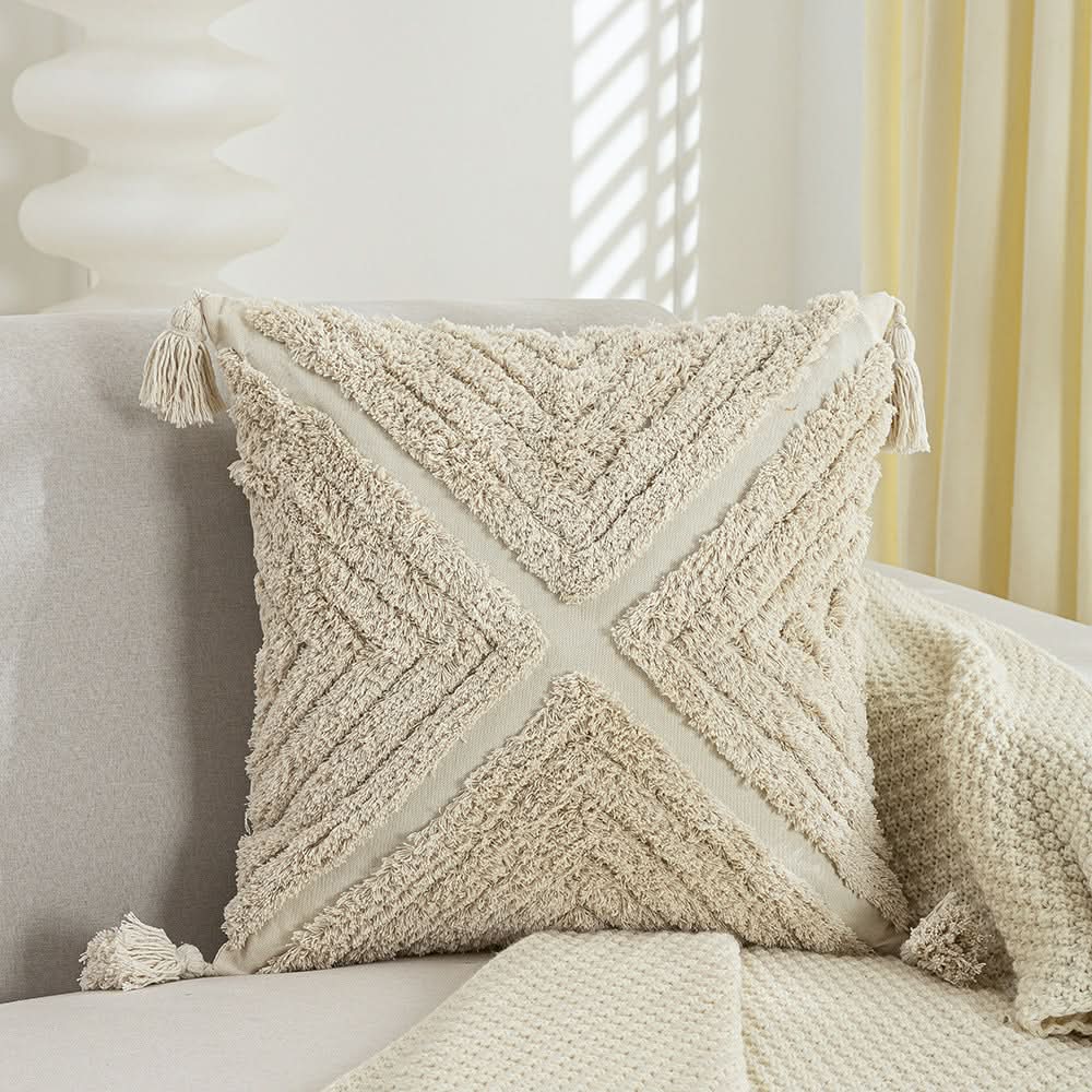 Nordic Red Leaf Velvet Pillow Cover