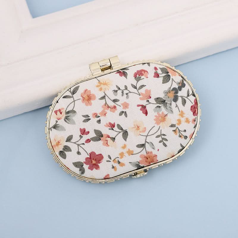 Chinese-Style Portable Mini Makeup Mirror - Double-Sided Folding Design (Set of 2 pcs.)