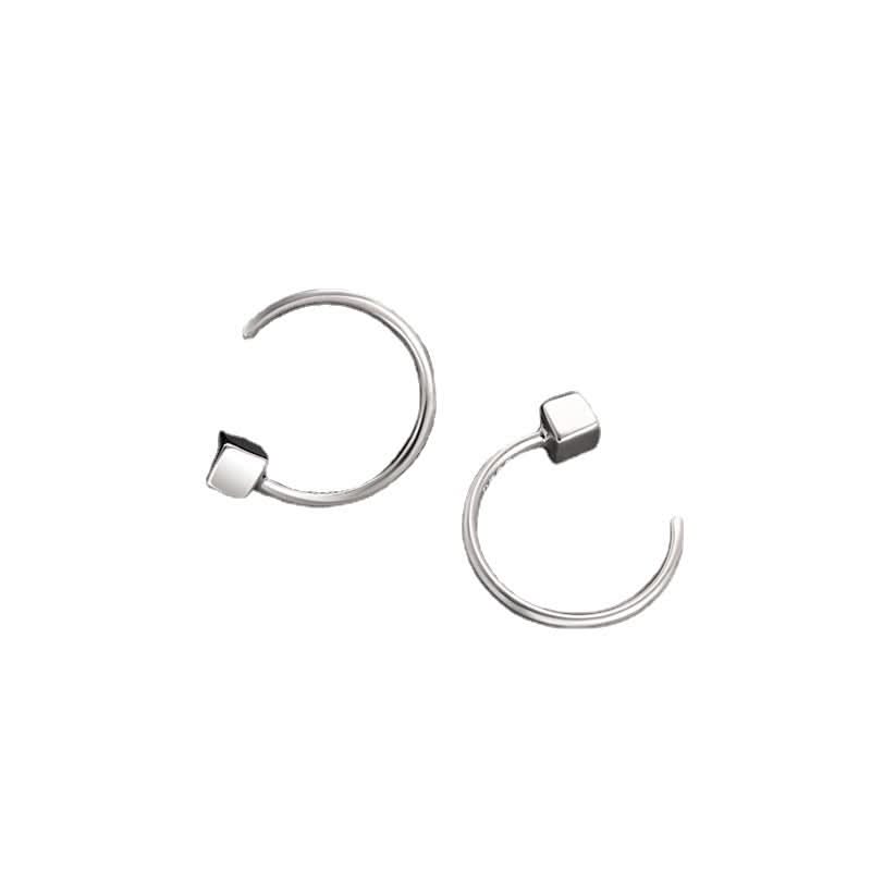 Men’s Minimalist Square Earrings – Hip-Hop Punk Jewelry